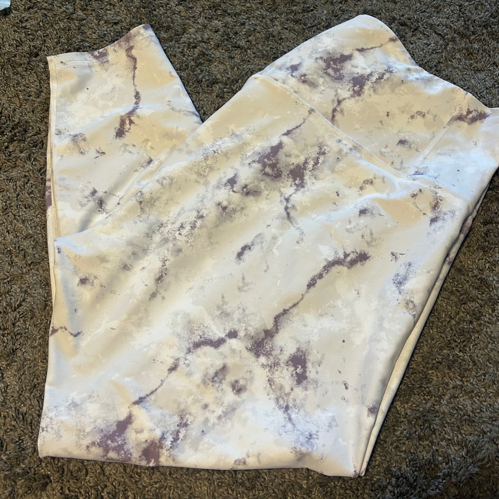 Old Navy Active Powersoft Extra High Rise Leggings 3X Marble Purple Go-Dry
